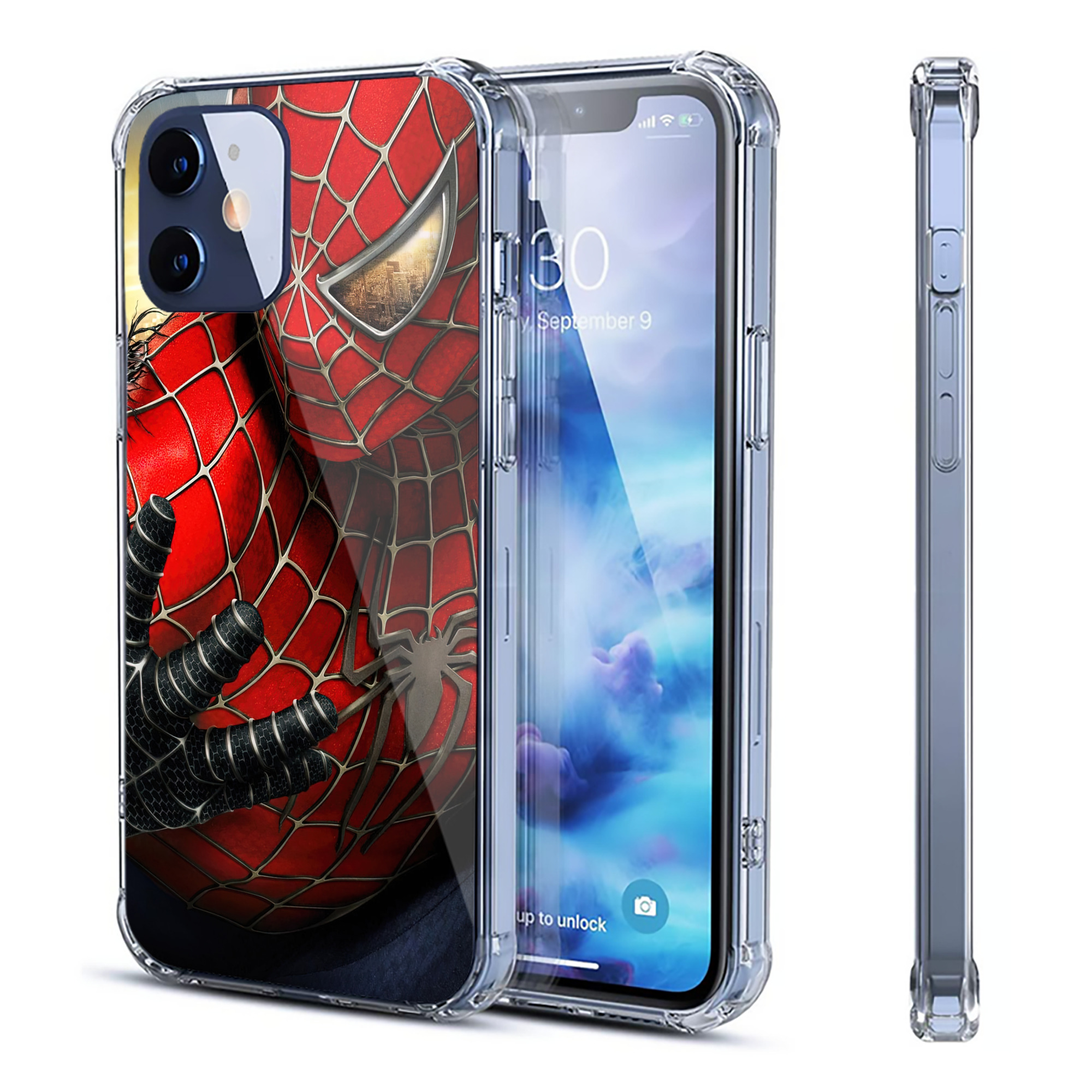 （画像用） Spider Man スパイダーマン 【iPhone 12シリーズ対応】透明スマホケース（クリアソフトケース）